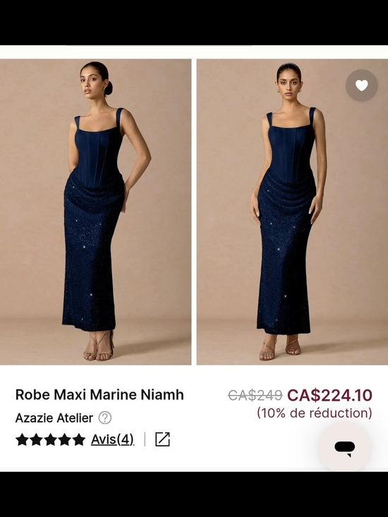 Azazie Dresses & Skirts - Azazie Niamh Maxi Dress in Marine Blue